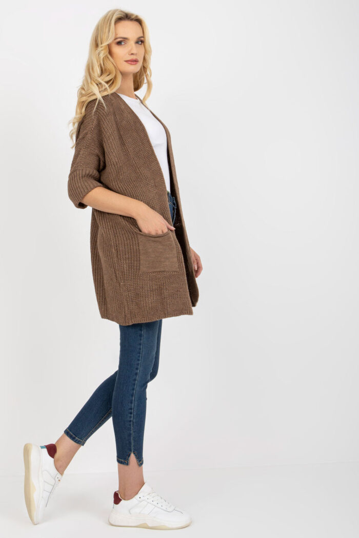 Sweter Kardigan Model LO-SW-LK-3002.98P Brown - Rue Paris -1