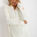 Sweter Damski Model LC-SW-2261.00P Ecru - Rue Paris -1