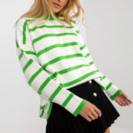 Sweter Damski ModelLC-SW-2212.97P Green - Rue Paris -1