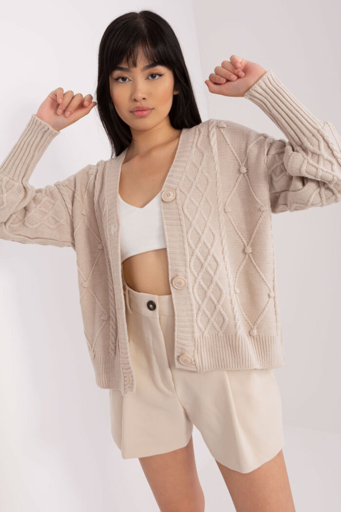 Sweter Damski Model BA-SW-8005.00P Light Beige - Badu -1