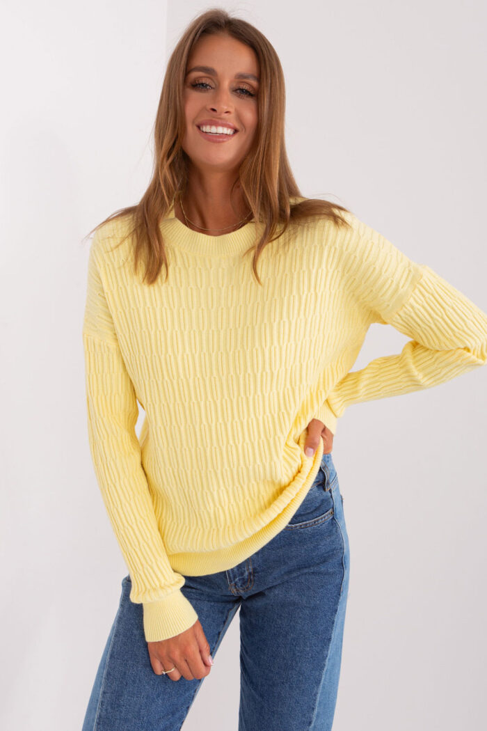 Sweter Damski Model AT-SW-2338.14P Light Yellow - AT -1