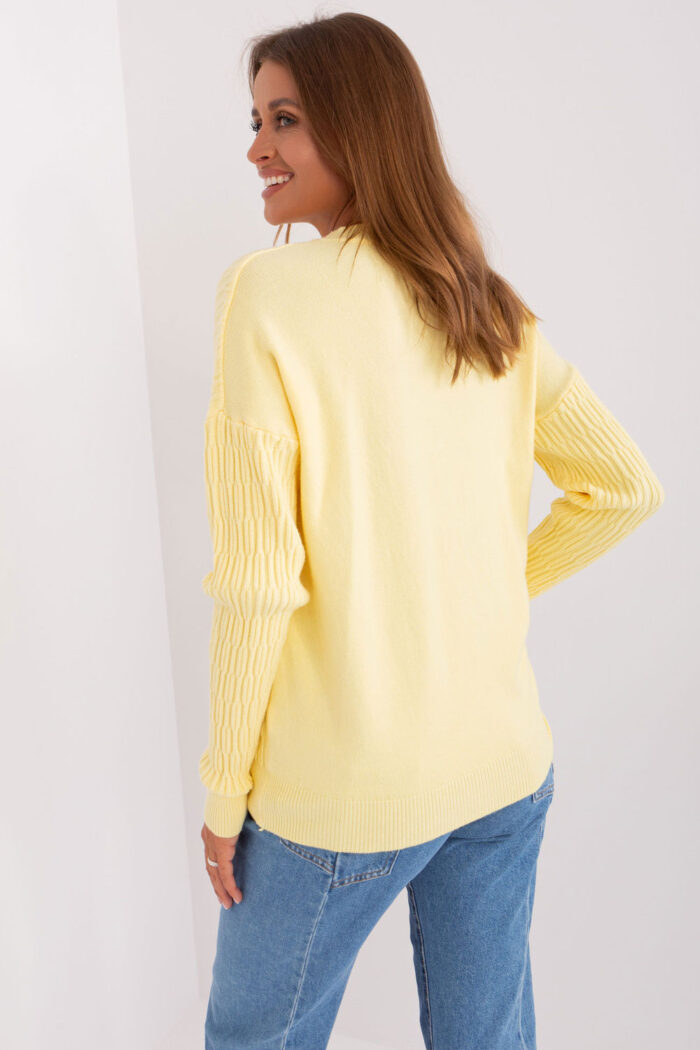 Sweter Damski Model AT-SW-2338.14P Light Yellow - AT -3