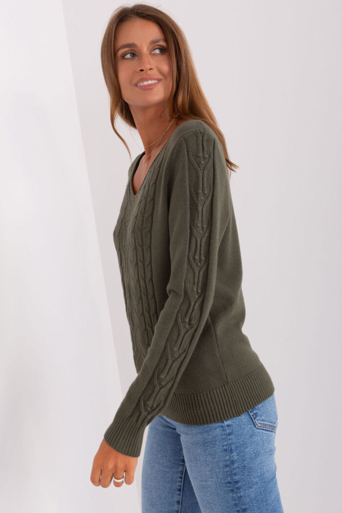 Sweter Damski Model AT-SW-2329.98P Khaki - AT -2