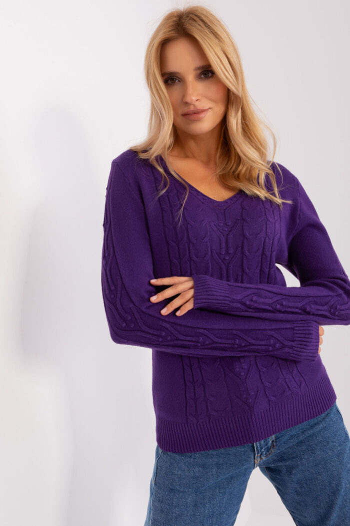 Sweter Damski Model AT-SW-2329.98P Dark Violet - AT -1