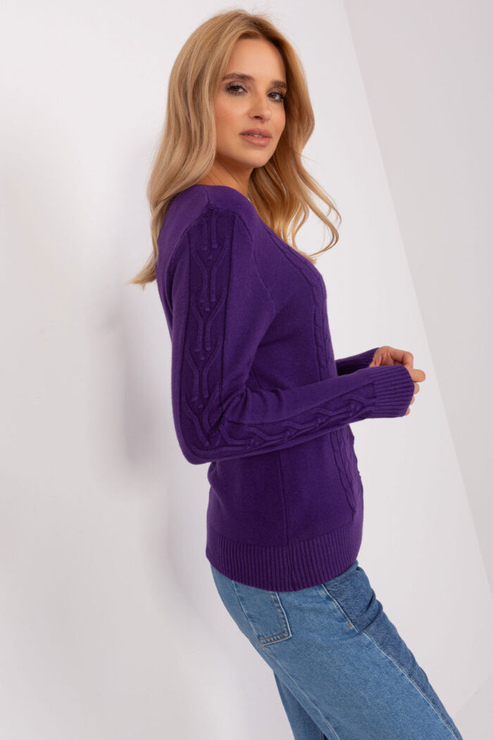 Sweter Damski Model AT-SW-2329.98P Dark Violet - AT -3