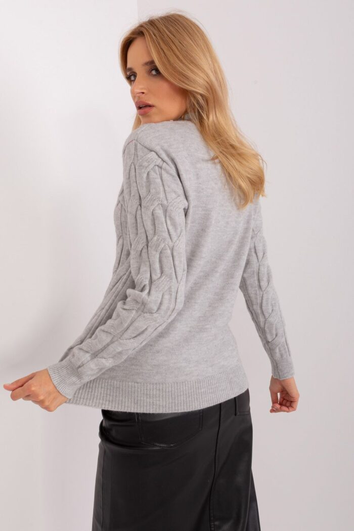 Sweter Damski Model AT-SW-2235.00P Grey - AT -3