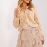 Sweter Damski Model AT-SW-2346-2.99P Beige - AT -1
