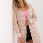 Sweter Kardigan Model AT-SW-2340-A.00 Dark Pink - AT -1