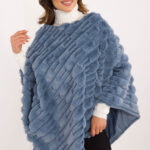 Sweter Ponczo Model AT-PN-2347.88 Blue - AT -1