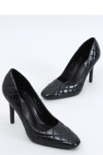 SZPILKI DAMSKIE PIKOWANE CZARNE LE082P BLACK - Inello -1