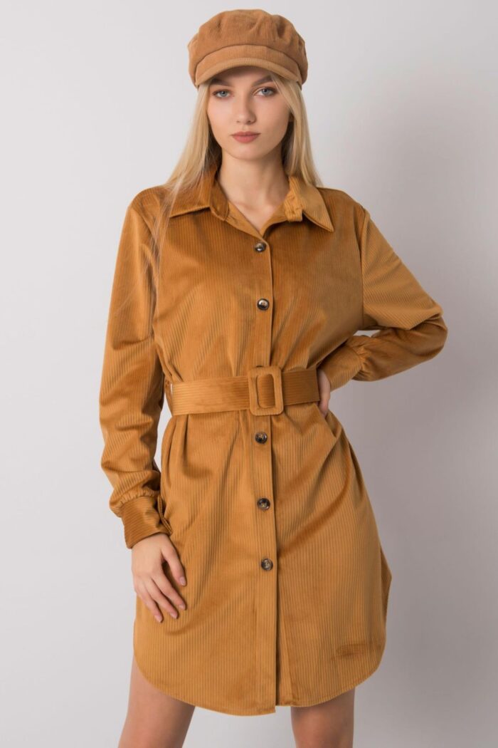 Sukienka Model DHJ-SK-10333.12P Camel - Italy Moda -1