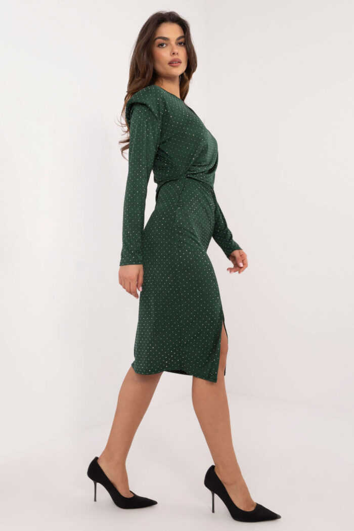 Sukienka-DHJ-SK-18206.67 Dark Green - Italy Moda -2