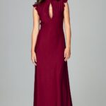 Sukienka Model K486 Bordo - Lenitif -1