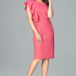 Sukienka Model K488 Coral - Lenitif -1