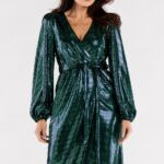 Sukienka Model A564 Green Dots - awama -1