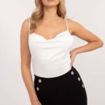 Koszulka Top Model DHJ-TP-20051.78 Ecru - Italy Moda -1