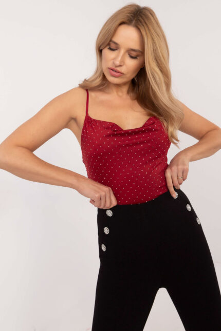 Koszulka Top Model DHJ-TP-20051.78 Bordo - Italy Moda -1
