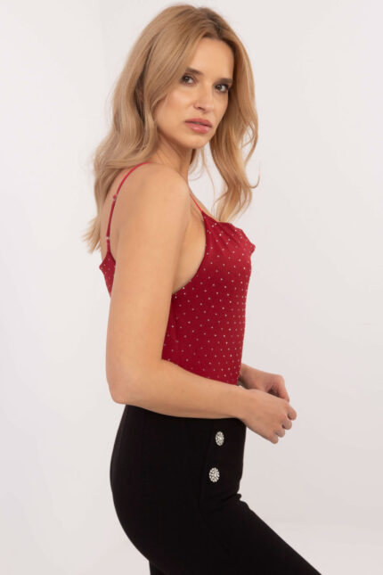 Koszulka Top Model DHJ-TP-20051.78 Bordo - Italy Moda -2