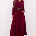 Spódnica Model DHJ-SD-19720-1.32 Bordo - Italy Moda -1