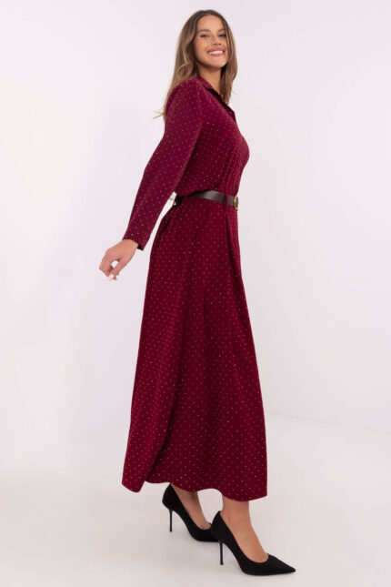 Spódnica Model DHJ-SD-19720-1.32 Bordo - Italy Moda -2