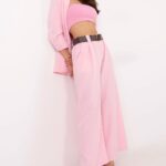 Spodnie Damskie Model DHJ-SP-5583-1.83 Light Pink - Italy Moda -1