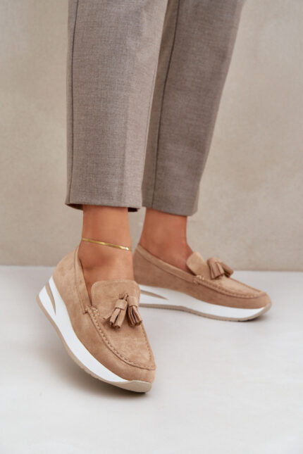 Mokasyny Model Challavia G-55 Beige - Step in style -1