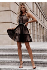 Sukienka Model Cristal 02063. Black/Beige - With You -2