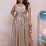 Sukienka Model Amanda Lux 02024. Gold - With You -1