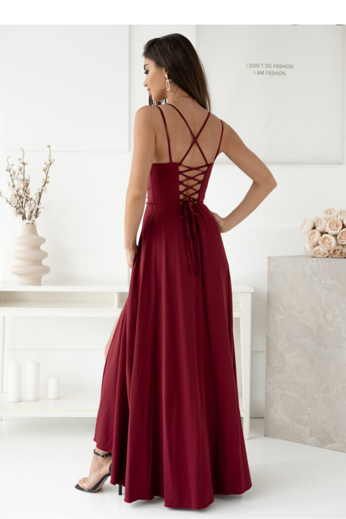 Sukienka Model Valeria 001170. Bordo - With You -3