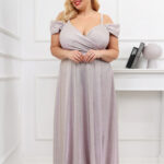 Sukienka Model Walentina Lux 001117. Multi Szampan Gold/Pink - With You -1