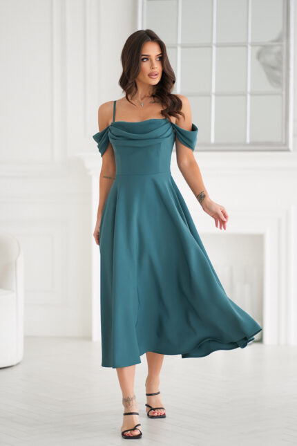 Sukienka Model 325-13 Bottle Green - Bicotone -1