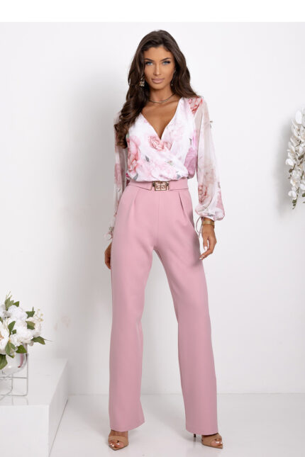 Spodnie Komplet Model Milano 01801. Dirty Pink/Flowers - With You -1