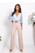 Spodnie Komplet Model Milano 01801. Beige/Błękit - With You -1