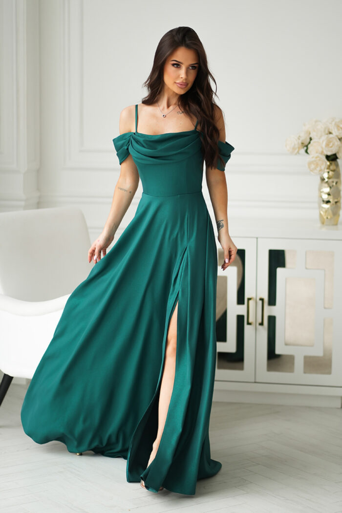 Sukienka Model 330-13 Bottle Green - Bicotone -1