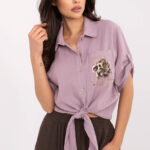 Koszula-DHJ-KS-8595-1.66-jasny fioletowy - Italy Moda -1
