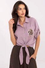 Koszula-DHJ-KS-8595-1.66-jasny fioletowy - Italy Moda -1