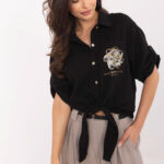 Koszula Damska Model DHJ-KS-8595-1.66 Black - Italy Moda -1