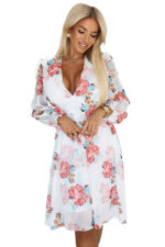 388-3 FRANCES szyfonowa kopertowa sukienka z długim rękawkiem - MALWY-7