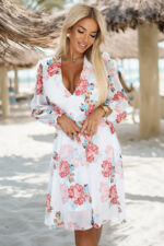 388-3 FRANCES szyfonowa kopertowa sukienka z długim rękawkiem - MALWY-4