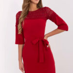 Sukienka Model LK-SK-509980.09 Bordo - Lakerta -1