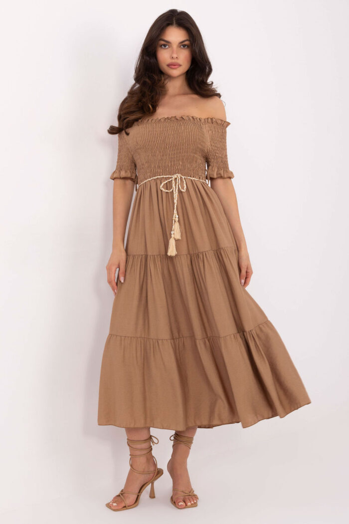 Sukienka Model MI-SK-A2609.96 Camel - Italy Moda -1
