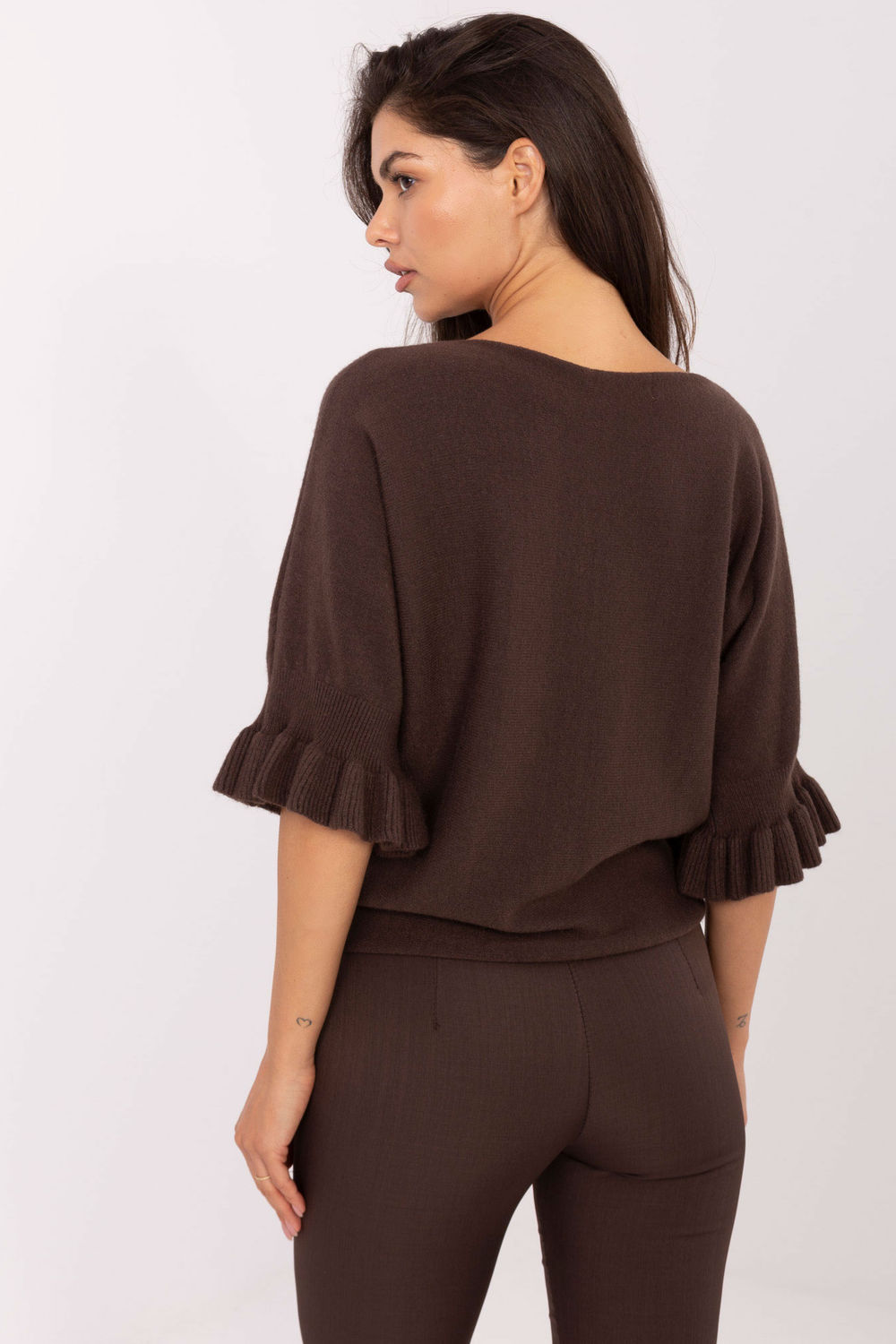 Sweter Damski Model IT-SW-99244.65 Dark Beige - Italy Moda -3 Sweter Damski Model IT-SW-99244.65 Dark Beige - Italy Moda -3