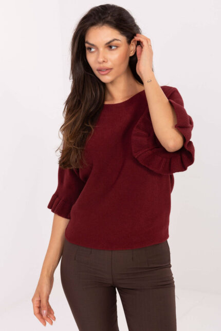 Sweter Damski Model IT-SW-99244.65 Bordo - Italy Moda -1