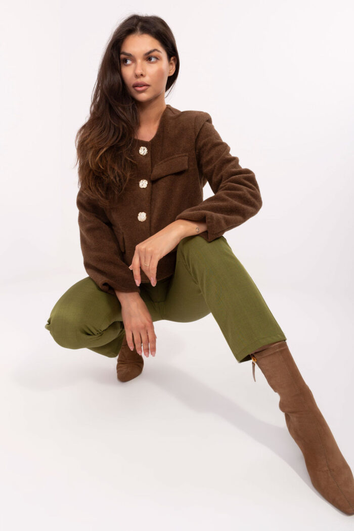 Żakiet Model IT-KR-FL9586.64 Brown - Rue Paris -2