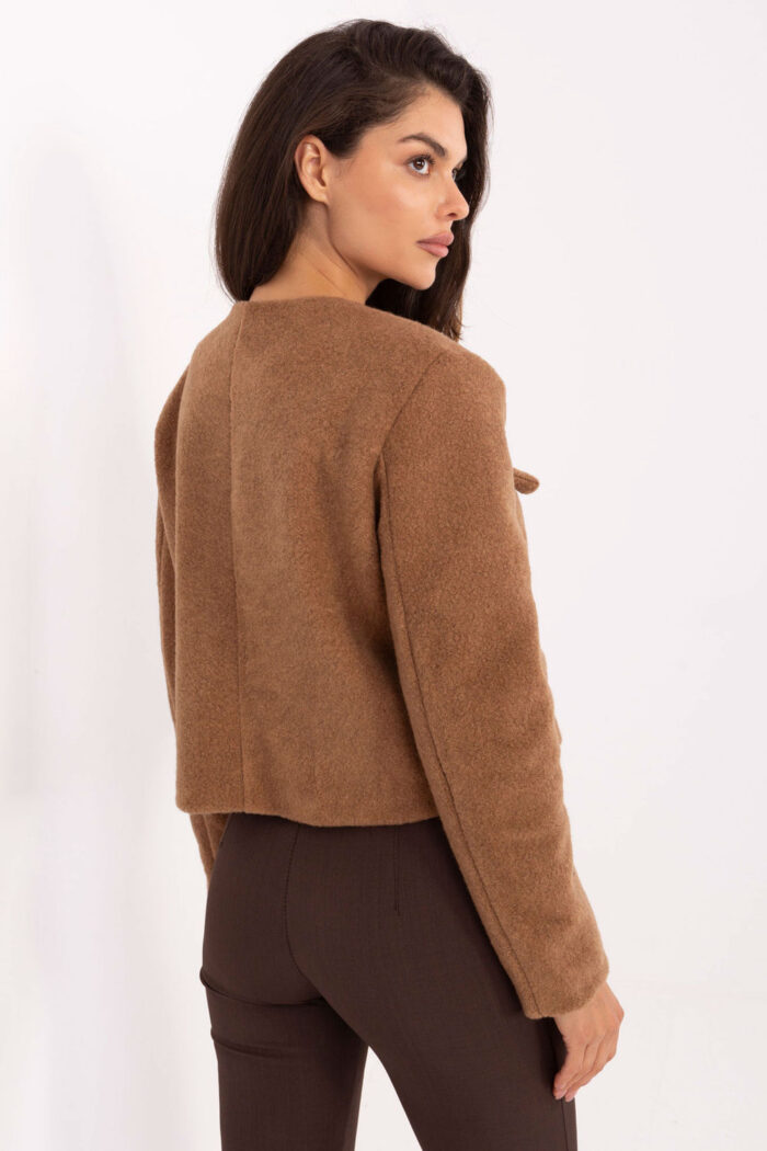 Żakiet Model IT-KR-FL9586.64 Camel - Rue Paris -3