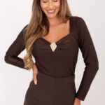 Bluzka Model IT-BZ-21629.82 Dark Brown - Italy Moda -1