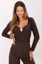 Bluzka Model IT-BZ-21629.82 Dark Brown - Italy Moda -1
