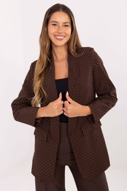 Marynarka Model IT-MA-18657.88 Brown - Rue Paris -1
