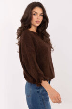 Sweter Damski Model MI-SW-2912.10X Dark Brown - Italy Moda -2