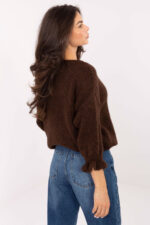 Sweter Damski Model MI-SW-2912.10X Dark Brown - Italy Moda -3